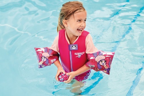SPEEDO SEA OTTER ARMBANDS AGES 2-6 YEARS HOLIDAY SWIMMING POOL PINK / PURPLE - Picture 6 of 6