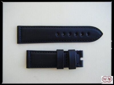 Cinturino in Cuoio Nero 24/22 per Panerai