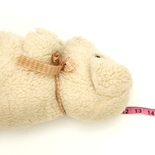 Vintage selten Dakin 1980 Kissen Haustiere Schwein Plüschtier Stofftier Creme Sherpa 13 Zoll - Bild 5 von 7
