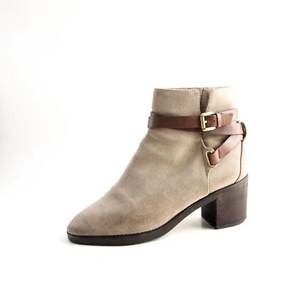 Bottes Cheville Jodhpur Michael Kors En Suède Marron Cuir Femme US 9 M EU 40 - Photo 1/4