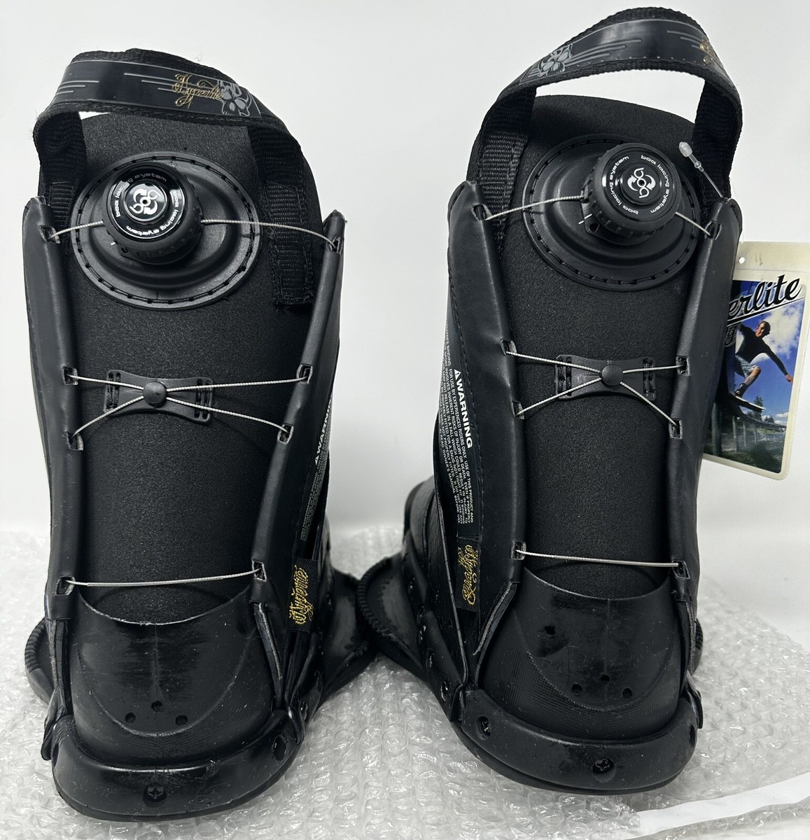 NEW Hyperlite Byerly BOA Lace SKULL Wakeboard Bindings med M NOS