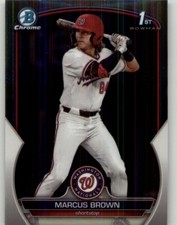 2023 Bowman Draft Marcus Brown Chrome #BDC-26 Washington Nationals