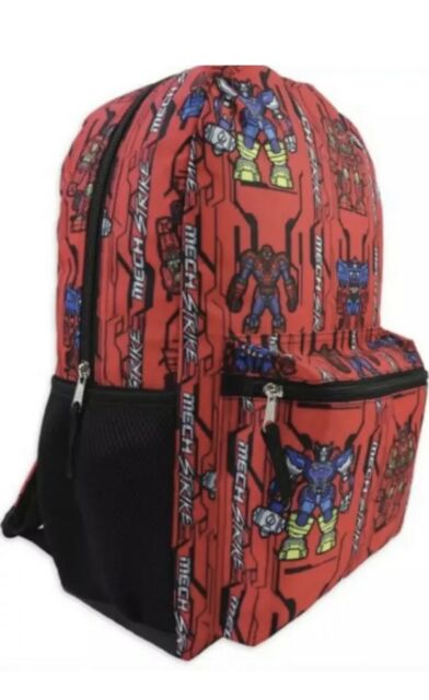 Marvel Avengers Mech Strike Backpack 17" Spider-Man Transformers School Bag 2021