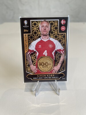 Simon Kjaer Centurion Topps EURO 2024 Match Attax 100 + Apps CM 4 Award Dänemark