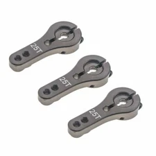 3 BLACK Aluminum 25T Servo Horn for POWER HD SAVOX 1258TG 1256TG 1210SG 0231MG