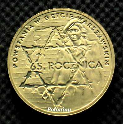 COIN OF POLAND - ANNIVERSARY OF THE WARSAW GHETTO UPRISING WORLD WAR II (UNC)