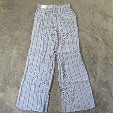 Express Wide Leg Mid Rise Trouser Womens XS Blue Stretch Casual Dress Pants