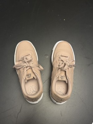 Nike Air Force 1 Pixel Beige White Low Top Leather Women's Sneakers Lace Up