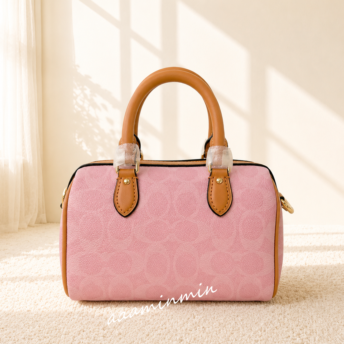 NWT CEK79 Coach Mini Rowan Crossbody Bag In Signature Canvas With