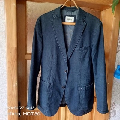 Men Camel Active Blazer Grey Cotton 50