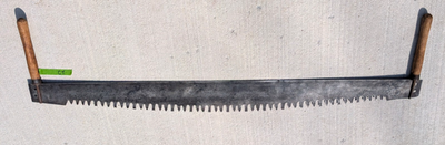#ad WI Barn Antique Primitive 2 Two Man Crosscut Logging Saw 60quot; Blade Log Tool CT $125.00