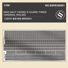 Battleship 1/350 Photo-Etched WWII Navy Vessel'S Guard Three Handrail Railing
