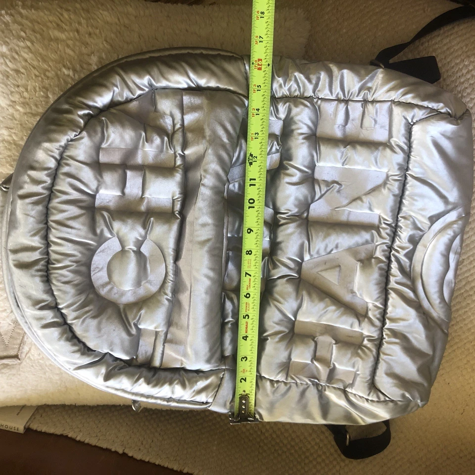 Chanel Silver Coco Cocoon Puffer Mochila Bolso Grande Foto 4 de 4