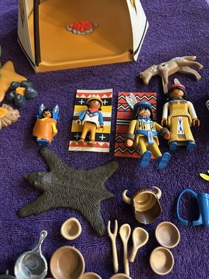 PLAYMOBIL VINTAGE WESTERNS indiens village tipi tente sets 3871 3250