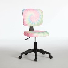 Urban Lifestyle Pink Tie Dye Swivel Office Chair, Rainbow