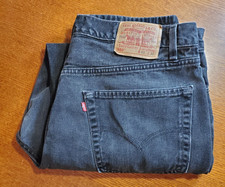 Vintage Levis Jeans Mens 38x28 Black 550 Relaxed Tapered Red Tab Made In USA