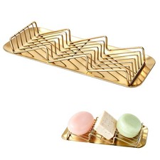 Golden 304 Stainless Steel 3 Bar Soap Dish, Self Draining Shampoo Bar Holder ...