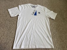 Men  s Adidas Essentials Crew Neck Short Sleeve T-Shirt White IZ2098-A New