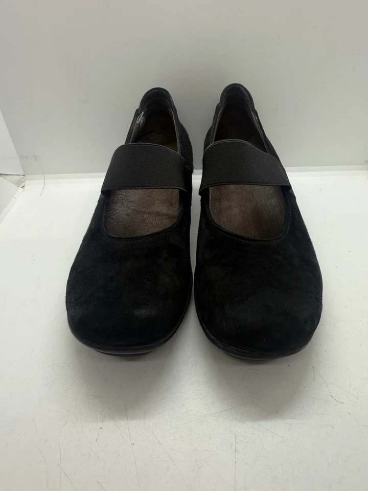 Wolky Para Mujer Talla 7.5 EE. UU. 38 UE Mary Jane Zapatos para Caminar Negro Gamuza Plataforma Foto 2 de 4