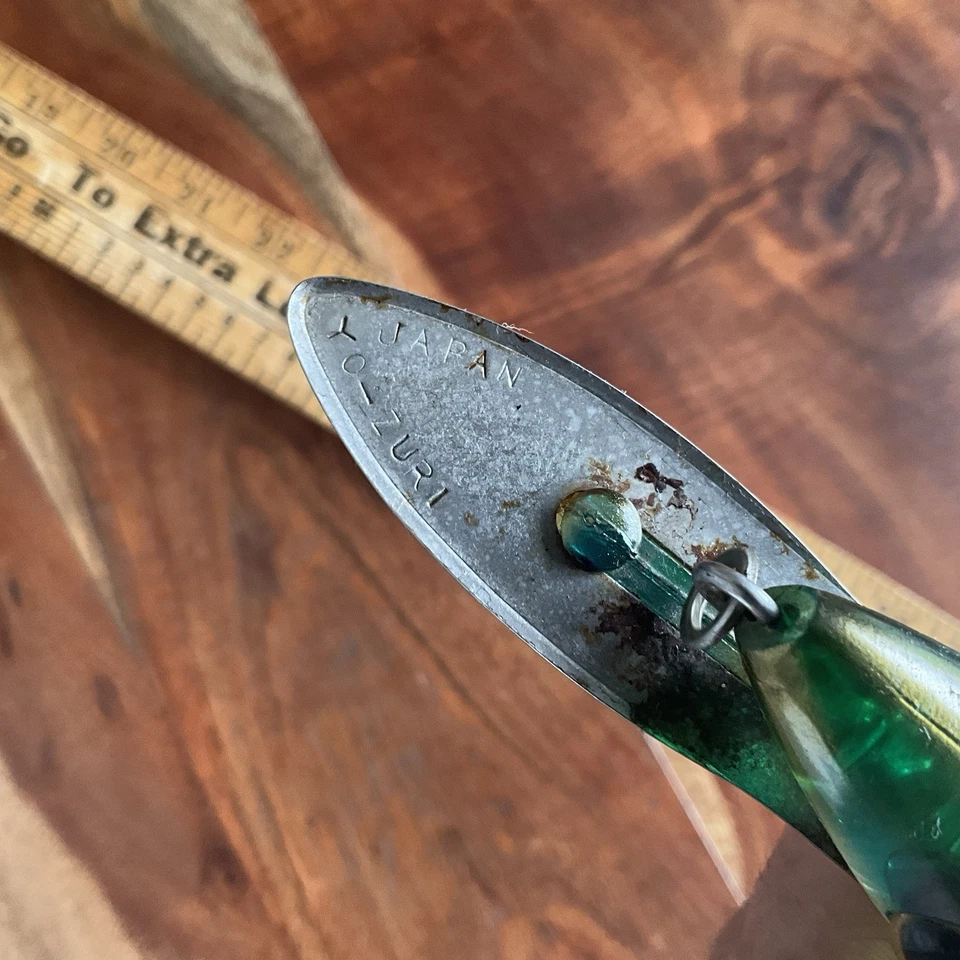 Vintage Yo-zuri L Jack 8" Body Crankbait Fishing Lure Metal Lip Green Stripe - Image 3 of 3