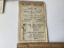 Olympic Theatre Newport News VA Playbill Program 1920s &ldquo; Honeymoon Town&rdquo;