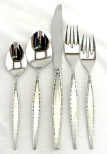 12 place Setting Oneida Community Venetia Stainless Tableware Flatware w SERVING