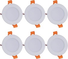 6PCS DC 12V RV Boat LED Recessed Ceiling Light 3W/8W Panel Light LED DownLights