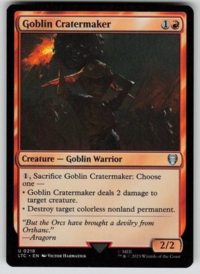 Goblin Cratermaker Normal U The Lord of the Rings 218 NM