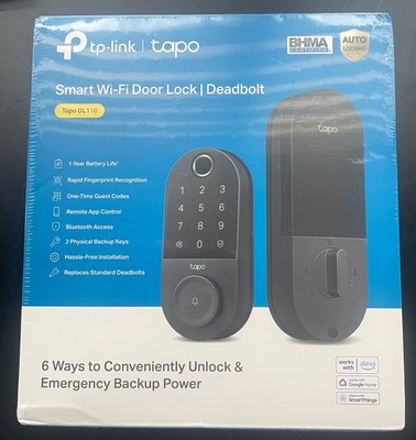 Brand NEW Sealed TP-Link - Tapo Smart Wi-Fi Door Lock | Deadbolt, DL110