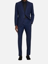 Zegna Men's Blue Wool 2-Piece Trofeo Sartorial Jacket  Pants Suit Size 58R 42W