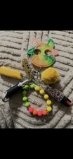 Beaded Multicolor Pom Pom Key Chain Women's Trendy Multifunctional Accessories