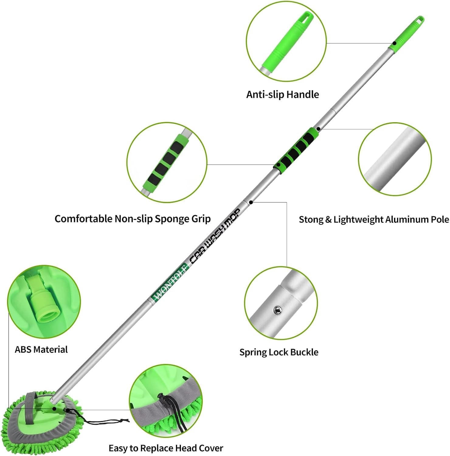 62-Inch Multi-Tool Car Wash & Detailing Kit