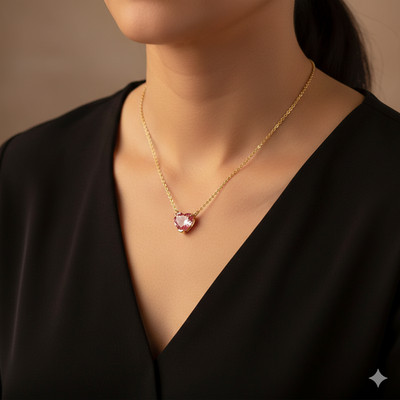 Pretty Certified 2 Ct Heart Shaped Pink Diamond Designer Pendant - Wedding Gift