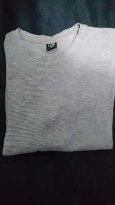 FSBN Herren T-Shirt Grau Größe M Slim Fit Kurzarm Basic - wie Neu