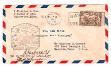 CANADA  pilot sgn ,1930 CALGARY AL - WINNIPEG MA  Hollick-KENYON  + Hargreave PM
