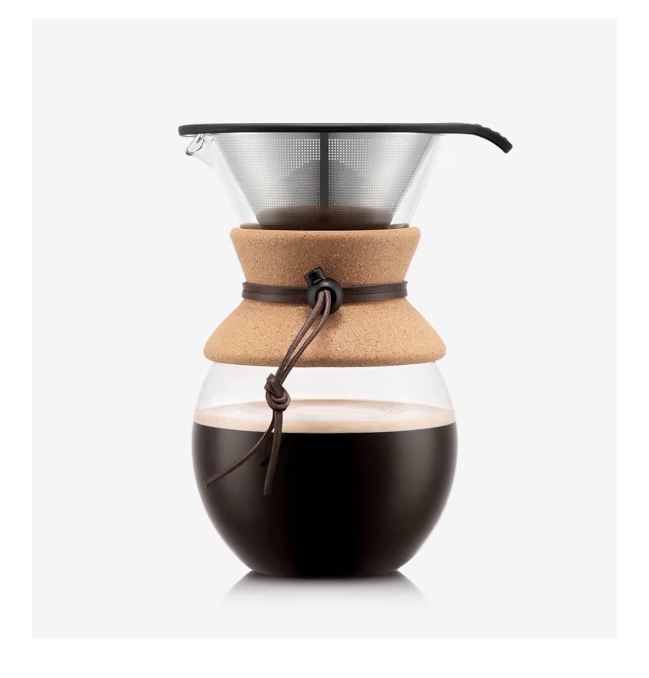 Bodum 34oz Pour Over Coffee Maker, High-Heat Borosilicate Glass 34oz, Cork 
