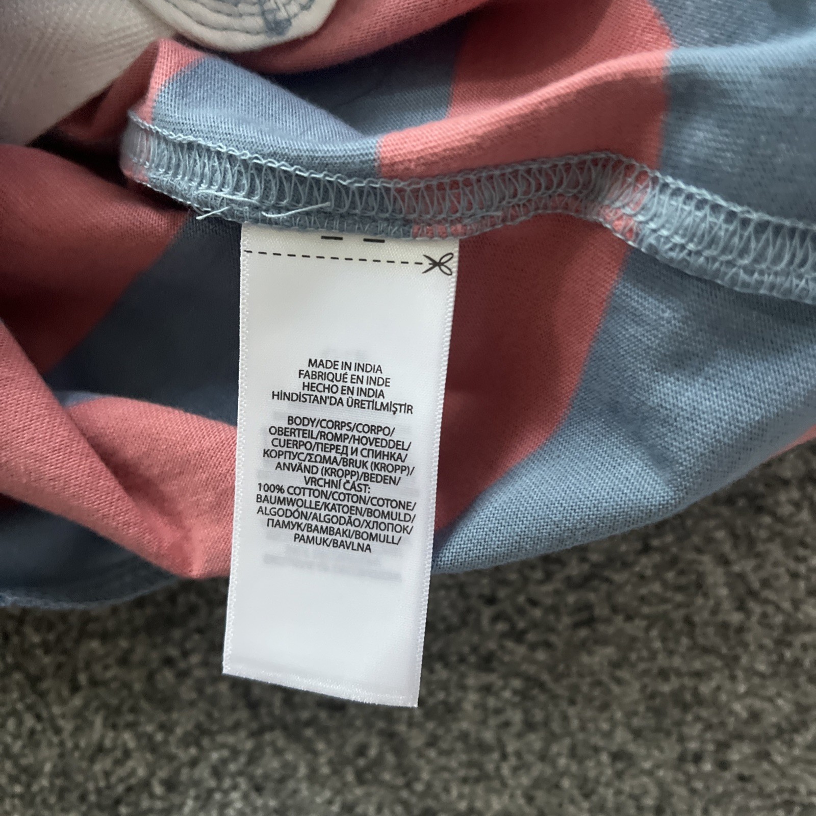 Ralph Lauren RARE Blue And Pink Girls cotton polo t-shirt dress 6 months vgc image 8