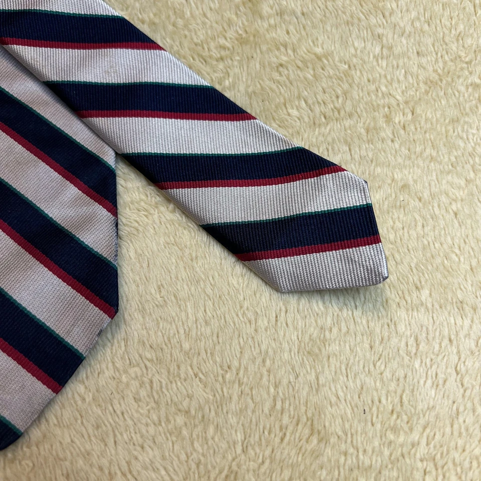 Dooney & Bourke Tie Mens Navy Red White Silk Striped Classic Necktie Formal - Изображение 3 из 4