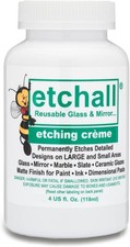 Etching Cream 4oz for Glass, Mirrors, Ceramics etc ETCHALL NEW