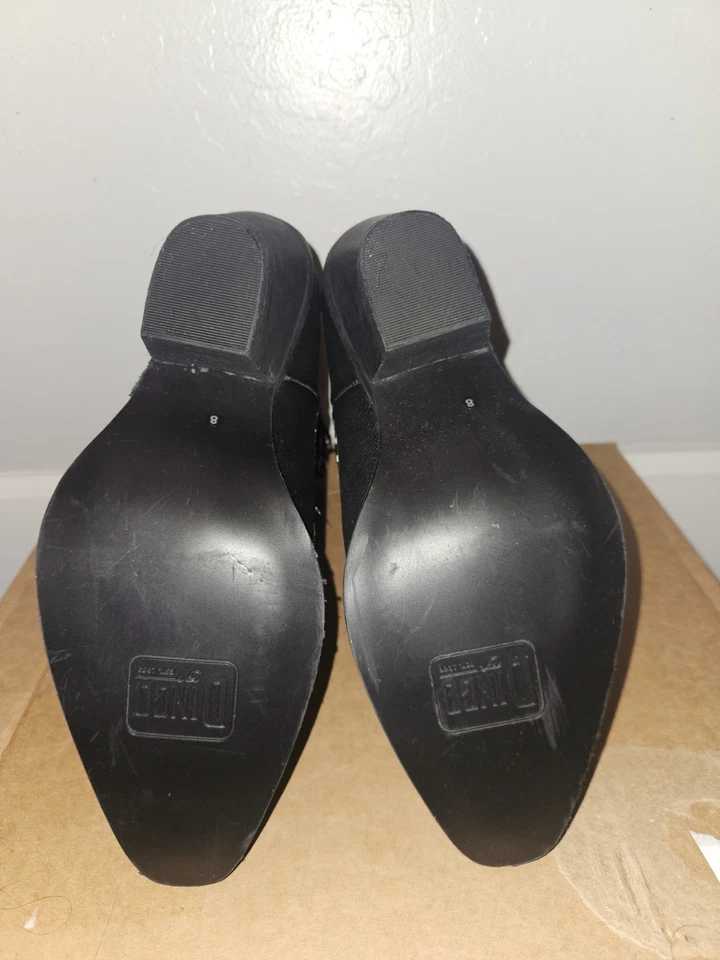 Botines de vaquero Dingo Primrose bordados florales punta corta para mujer botas negras Foto 4 de 4