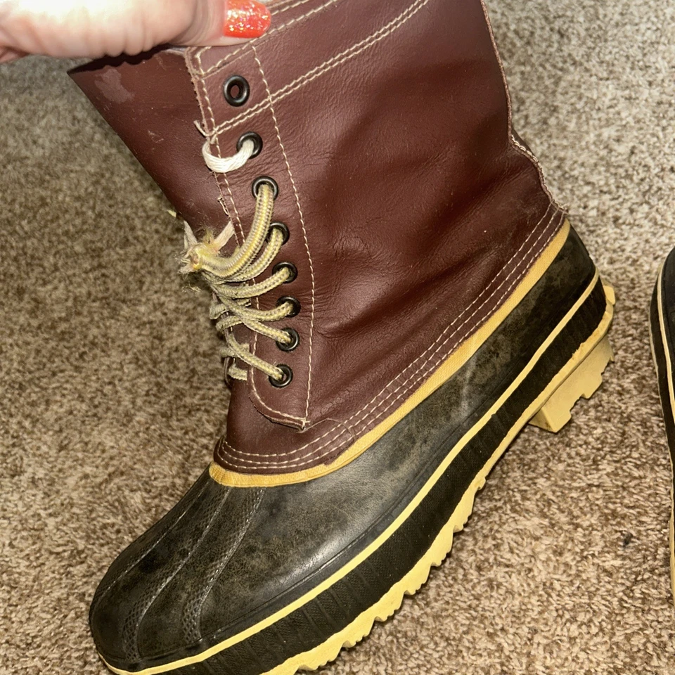 VTG Rod & Gun Boots Steel Shank  Duck Snow Winter Fleece/ Felt  Mens Sz 11 - Image 2 of 4