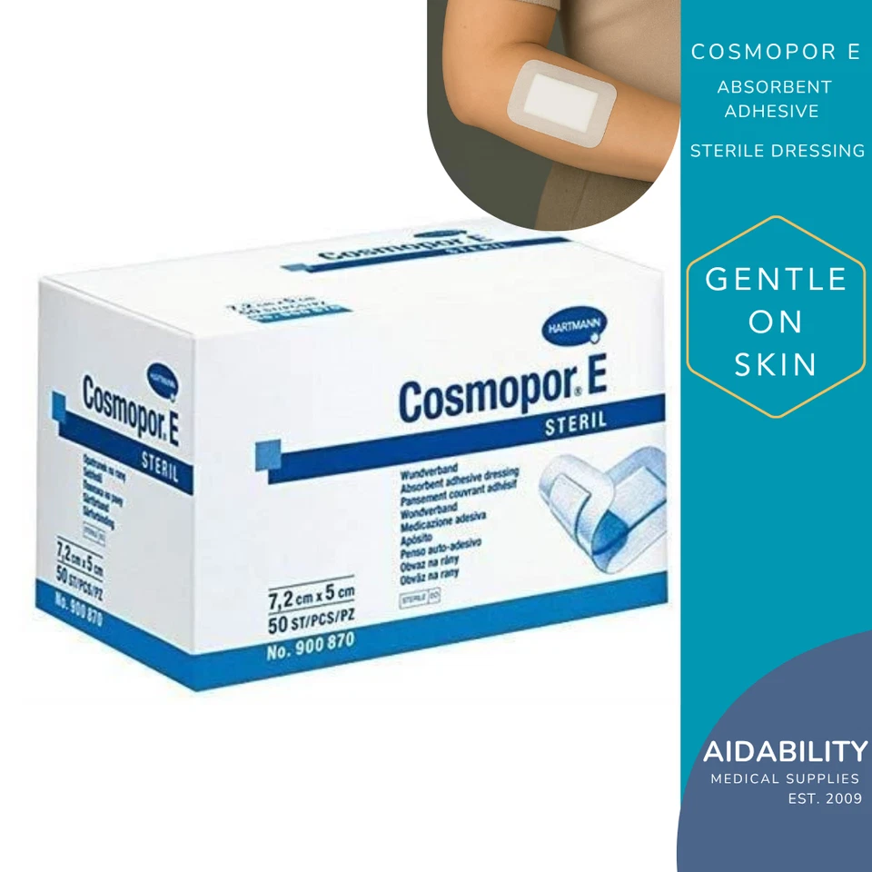 HARTMANN Cosmopor E Sterile Adhesive Wound Dressings 7.2x5cm