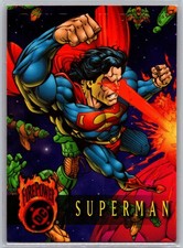 1996 Skybox DC OUTBURST: Firepower SUPERMAN Embossed Promo Card