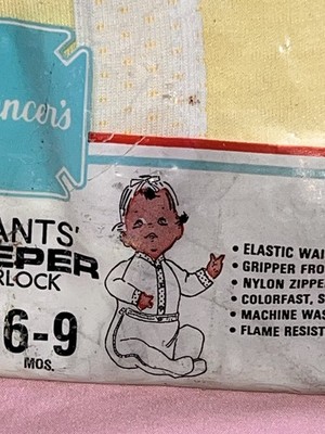 NEW VTG Spencer s Infants  Sleeper Interlock 6-9 Months 18 Pounds 1960s 1970s