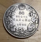1920 Canada Fifty Cent 50C Silver Coin