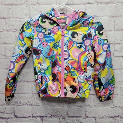 Powerpuff Girls Members Only Jacket Girls Size 6X Cartoon AOP Windbreaker Coat