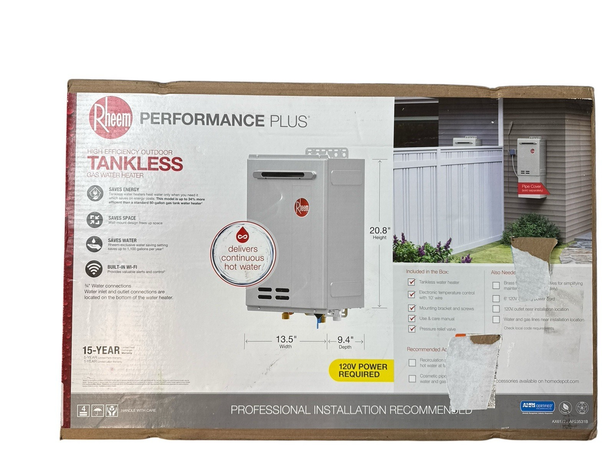 Rheem SMART Outdoor Tankless Water Heater Natural Gas GPM ECO180XELN-3  (OB)