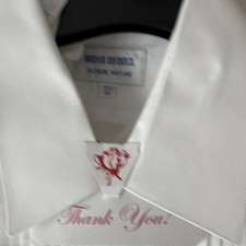 DAVID'S BRIDAL White Tuxedo Formal Shirt Long Sleeve Size 15 1/2