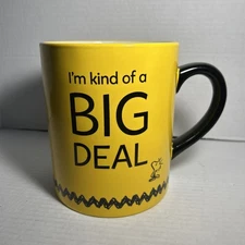 JUMBO Hallmark Peanuts “I'm Kind of a BIG DEAL” Mug ~ Snoopy Joe Cool Woodstock