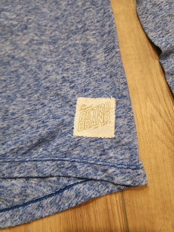 Camisa azul manga larga logotipo Vancouver Canucks NHL marca retro para mujer grande Foto 3 de 4